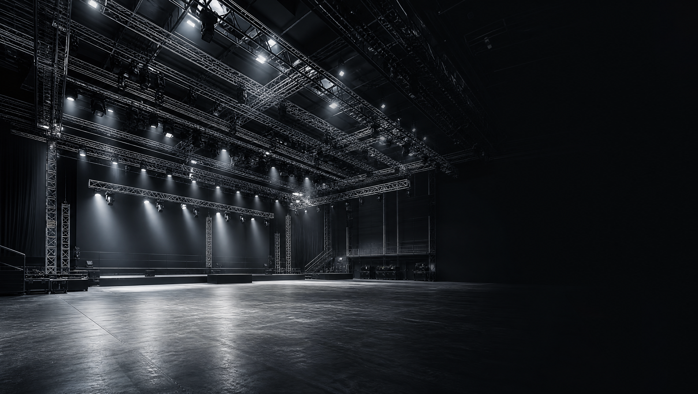 Studio and stage lighting scene